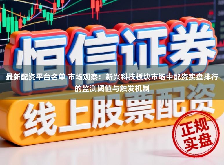 最新配资平台名单 市场观察：新兴科技板块市场中配资实盘排行的监测阈值与触发机制